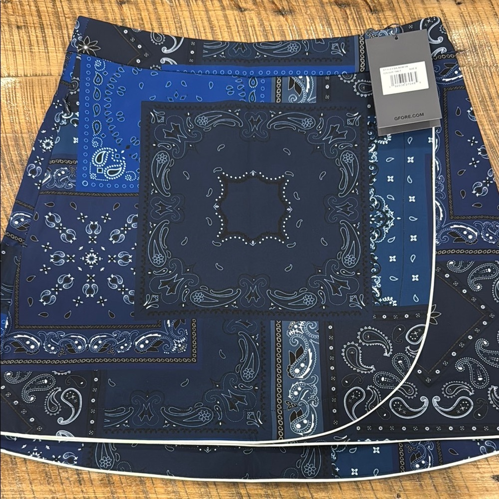 G Fore Blue Paisley Women's Skort
